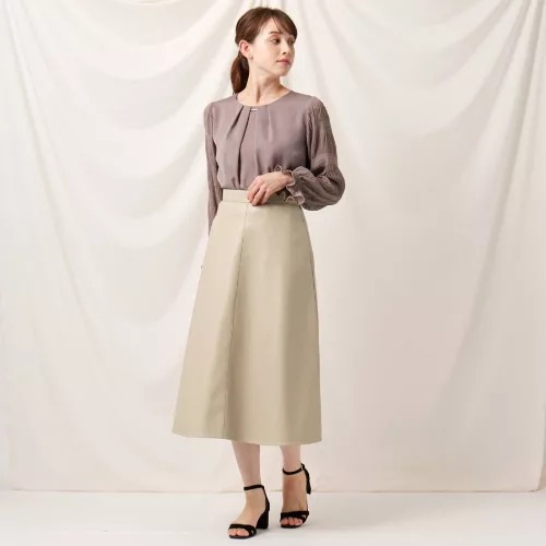 Couture Brooch/フェイクエコレザースカート/￥5,990+税