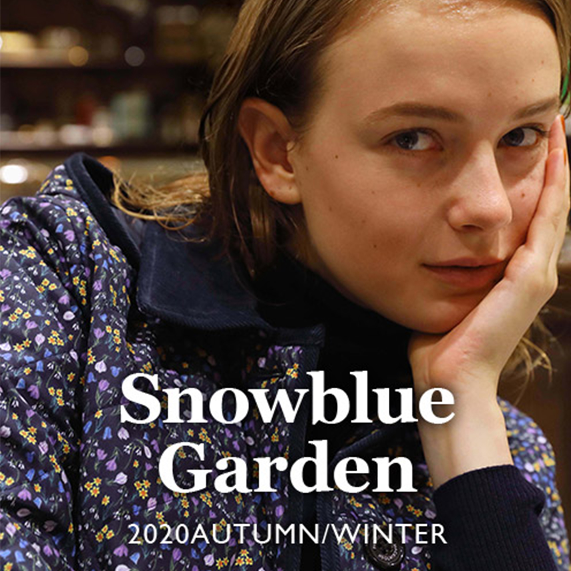 マッキントッシュ フィロソフィーのフラワープリント”Snowblue Garden