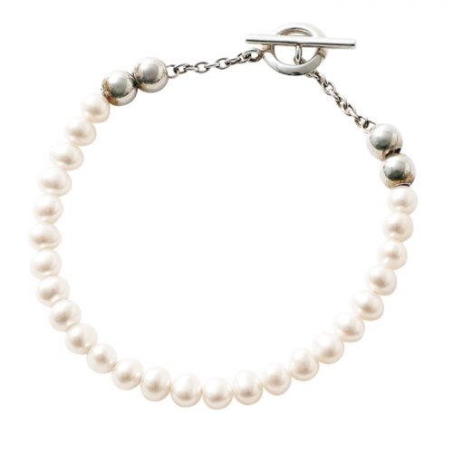 Pearl Beads T-bar Bracelet／Sympathy of soul style