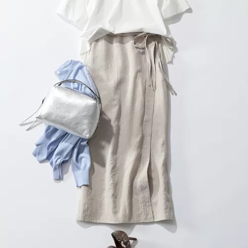 MICA & DEAL
linen wrap skirt
￥18,700→￥5,610（70％OFF）