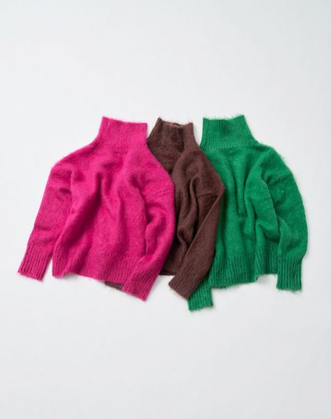 ＜カラーバリエーションカット＞kone／【kone】mohair wool knit pullover／￥30,800