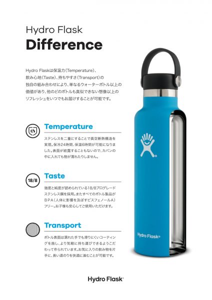 Hydro Flask (ハイドロフラスク)の商品説明