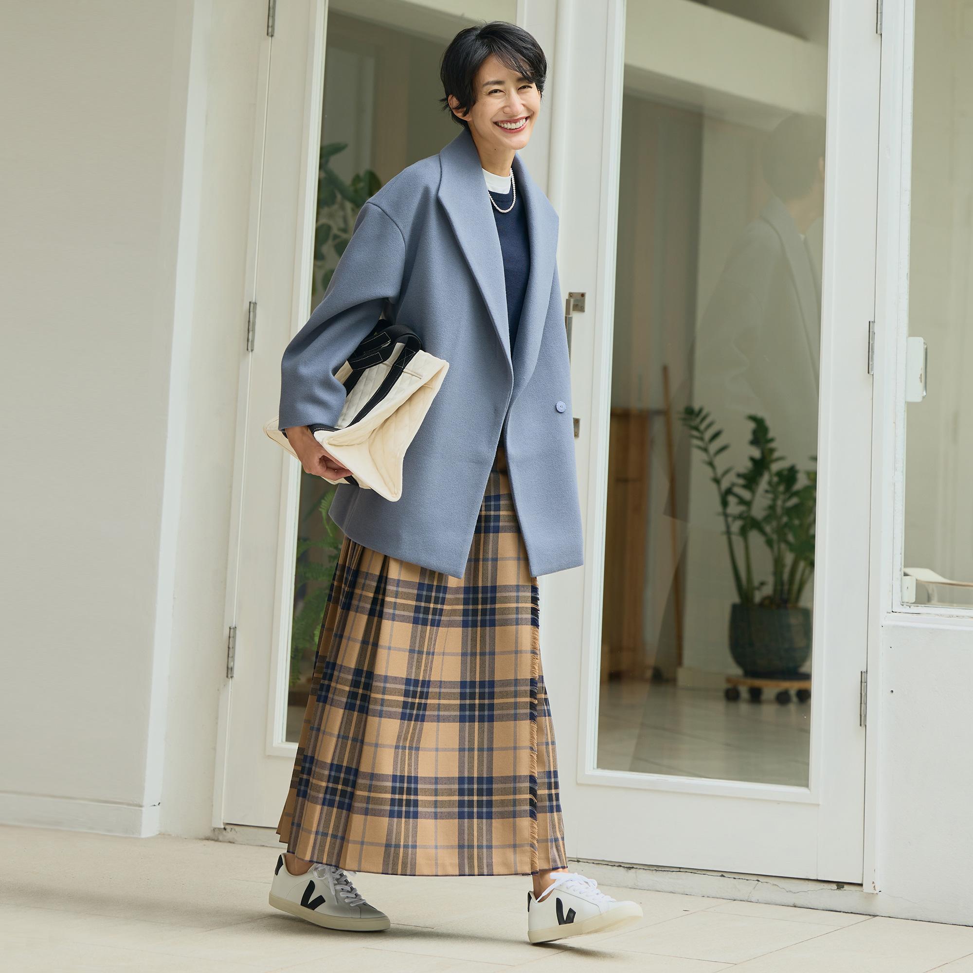 新品 マージュール 今季 コート ウールライク ロング ブラウン（WEB  