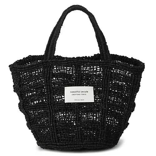 beautiful peopleabaca knitting tote bag S￥27,500