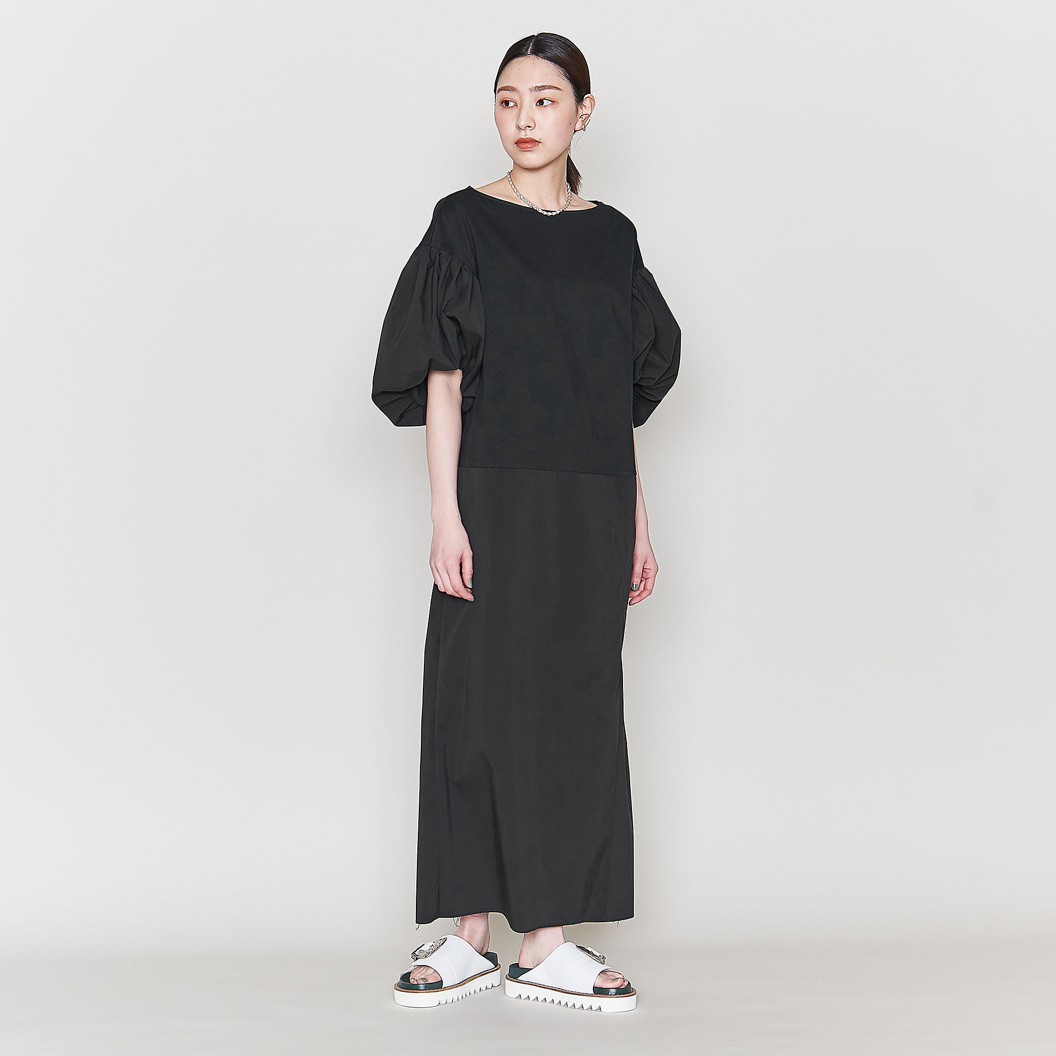 ASTRAET
＜ASTRAET＞CO コンビ 5分袖 ボートネックワンピース
￥27,500→ ￥13,750（50％OFF）