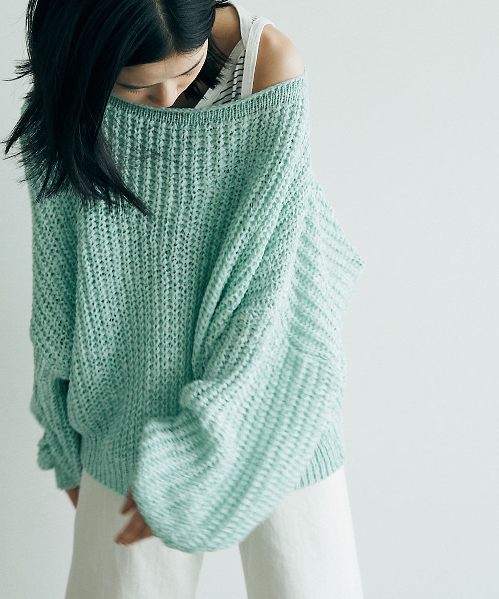 marjourROUGHLY KNIT PULLOVER￥8,800
