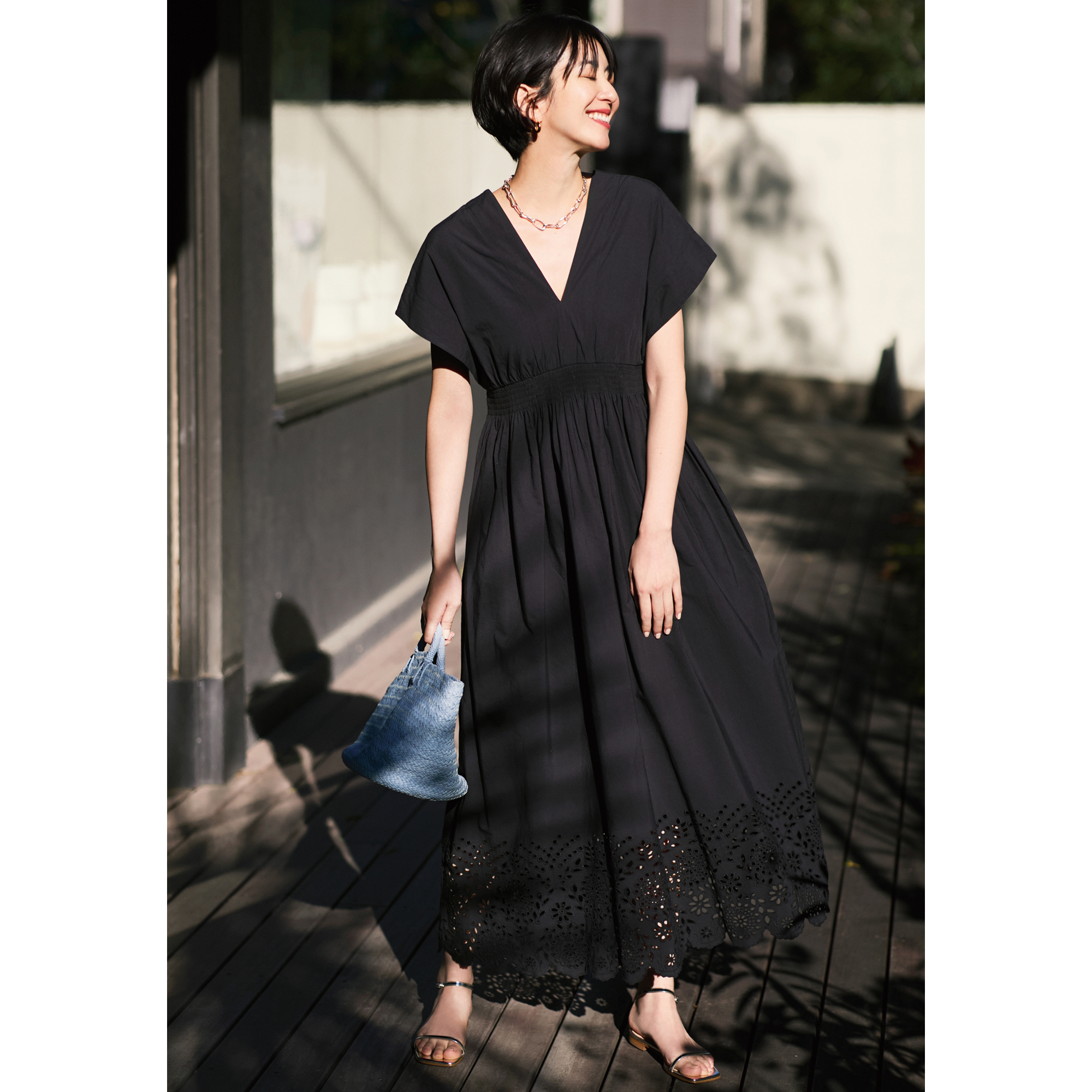 新品タグ付】MARIHA マリハ 夏の光のドレス ロング ブラック エクラ