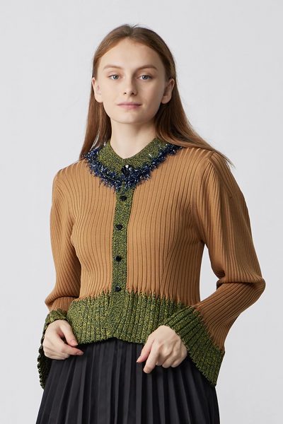 TOGA PULLAWide rib knit cardigan￥53,900
