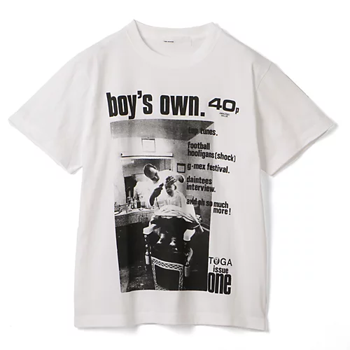 TOGA × BOY'S OWN
Print T-shirt ISSUE ONE BOYS OWN SP
Color　WHITE・BLACK
SIZE  S/M/L
￥15,400