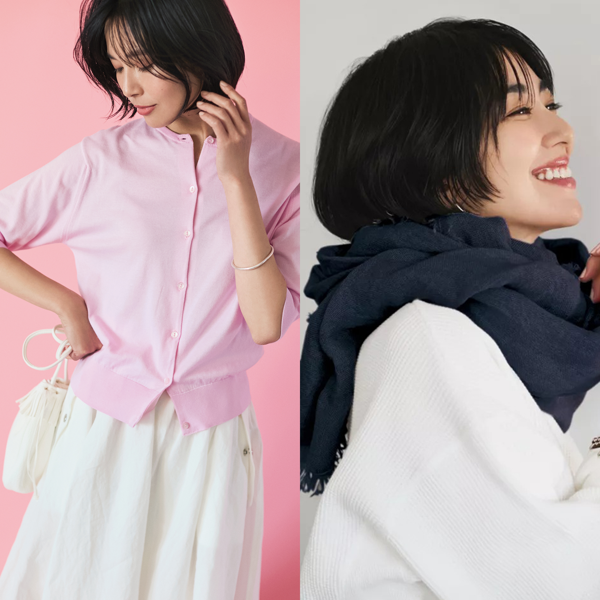 人気完売品　五明祐子さんコラボADAWAS ショートVネックカーディガン　グレー ADAWAS 五明祐子さんコラボショートVネックカーディガングレーアダワス