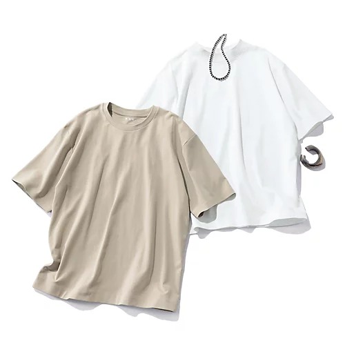 three dots×eclat【村山佳世子さん別注】パックTシャツ￥16,500