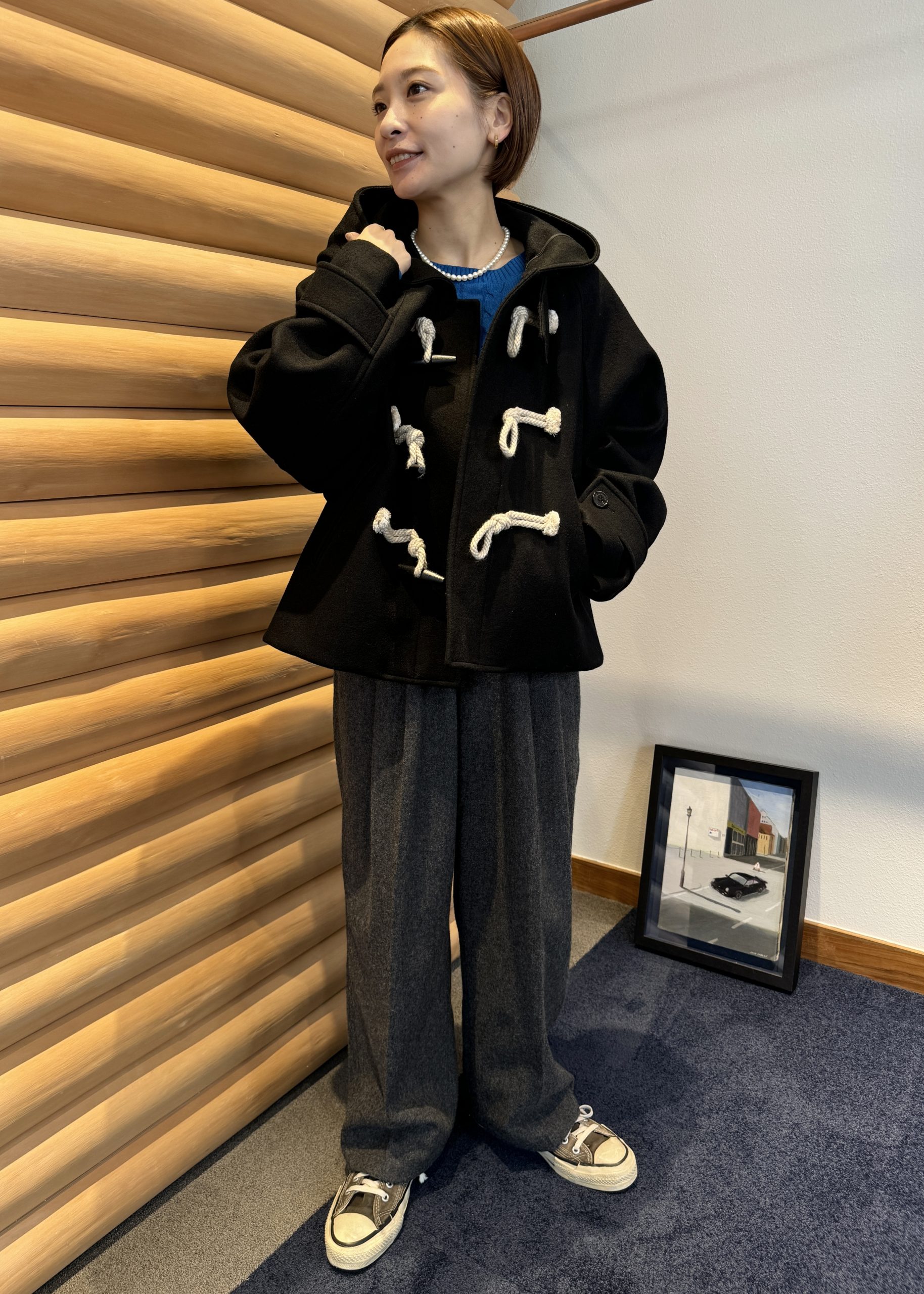 Shinzone
SHORT DUFFLE COAT
￥85,800
Shinzone
COTTON CASHMERE CABLE KNIT
￥28,600
Shinzone
WOOL FLANNEL TOM BOY PANTS
￥36,300