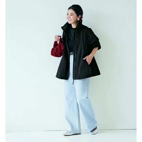 Demi-Luxe BEAMS【洗える】オーバースタンドブルゾン.M￥35,200