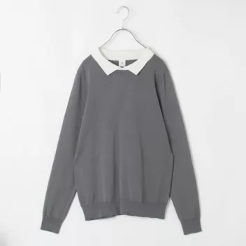 12closet【福田麻琴さんコラボ】【洗える】ミニ襟付きニット￥12650