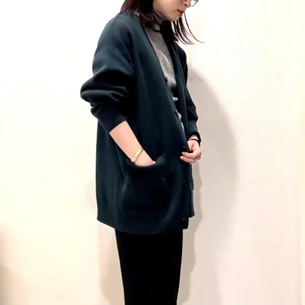 12closet【福田麻琴さんコラボ】【洗える】コットンカシミヤVネックカーディガン￥19,800