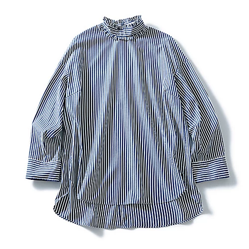 MY WEAKNESS【ともさかりえさん着用】【洗える】Shaun Shirt（フリルネック プルオーバーシャツ）￥26,400