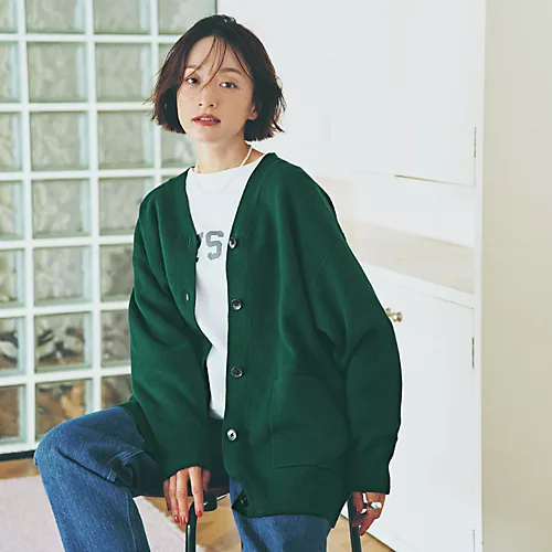 12closet【福田麻琴さんコラボ】【洗える】コットンカシミヤVネックカーディガン￥19,800