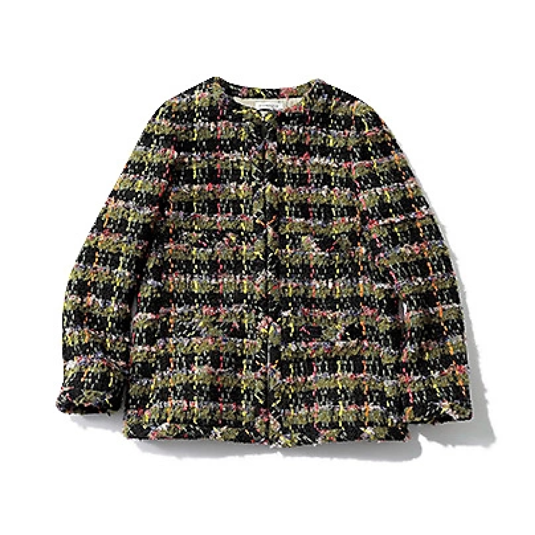 マディソンブルー NO COLLAR JK TWEED CHECK