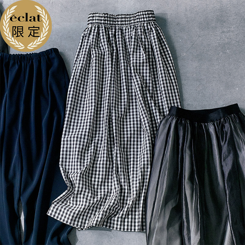 エクラ 華組ふたりが、エクラプレミアム厳選のアイテムを試着 éclat2025年6月号特集