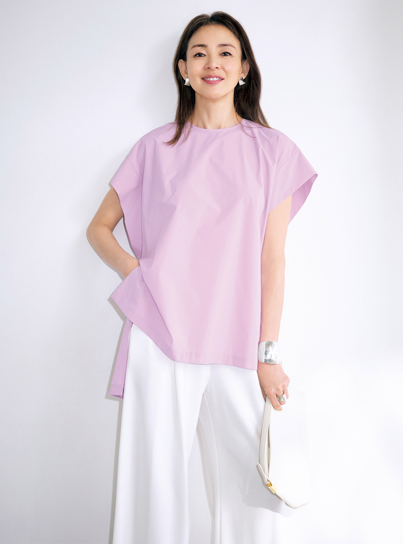 【50代　ファッション】涼感ラグジュアリーな「夏の快適ワードローブ」 éclat2025年7・8月合併号特集