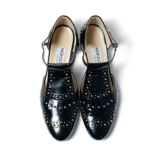 NEBULONI E.スタッズつきウイングチップシューズ