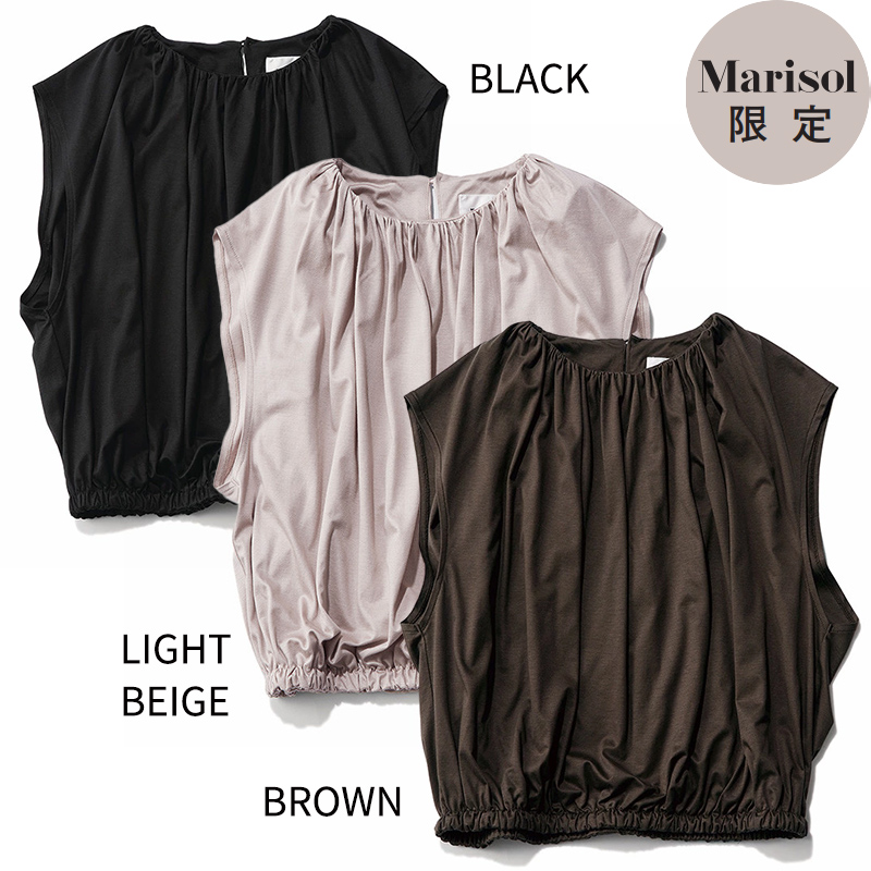 【徳原文子さんコラボ】ギャザーフレンチスリーブトップス