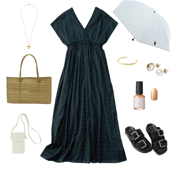 【50代 週末コーデ】初夏も快適な華やぎドレスコーデ＃Jマダムのおしゃれ