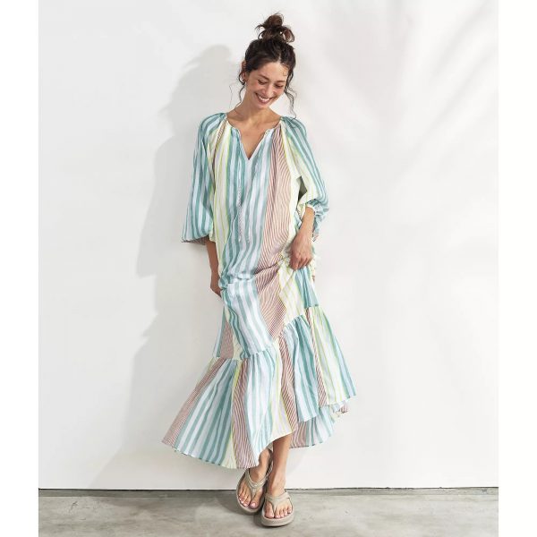 ne Quittez pas
【ブレンダさん別注】COTTON VOILE STRIPE GATHER NECK DRESS
￥28,600