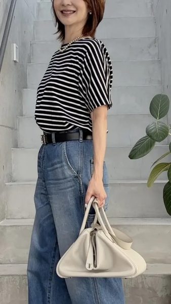 【エクラ 華組　伊藤美帆さん】エクラ別注！［大人のボーダーT］真夏の4style