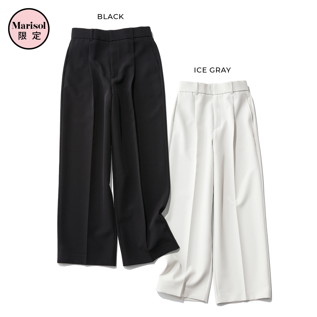 エムセブンデイズのとろみすっきり見えストレートパンツ