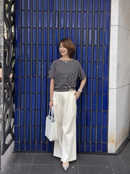 【エクラ 華組　伊藤美帆さん】エクラ別注！［大人のボーダーT］真夏の4style