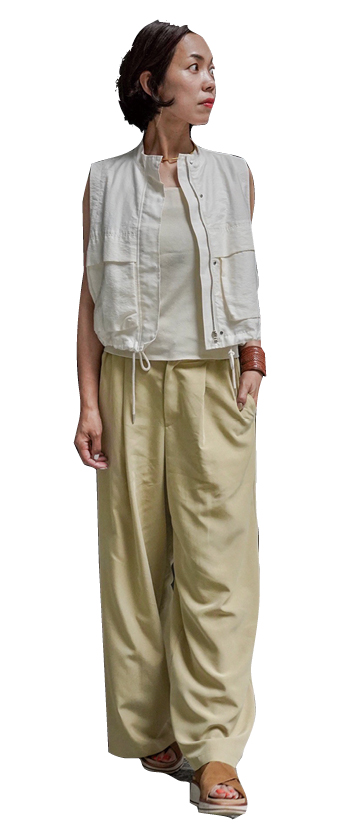 No.265 野口みきさん×Whim Gazette【Marisol別注】開襟シャツ風オールインワンコーデ2