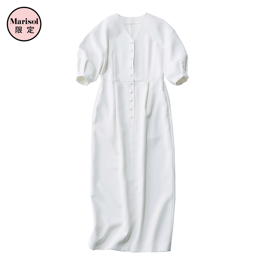 エムセブンデイズのすっきり見えコクーンワンピース