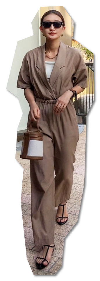 No.265 野口みきさん×Whim Gazette【Marisol別注】開襟シャツ風オールインワンコーデ