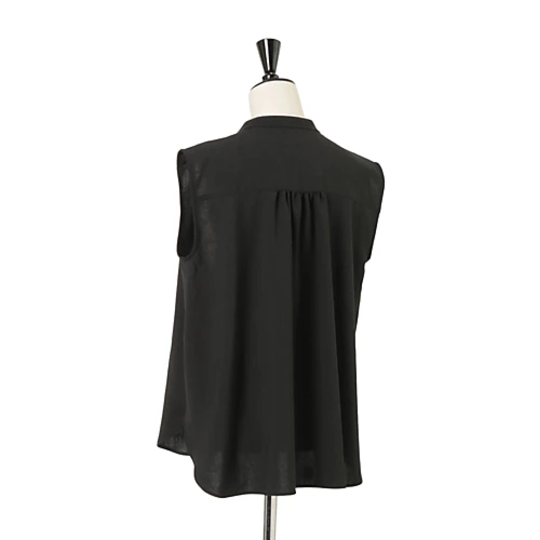 エムセブンデイズのエムセブンデイズのさらふわパイピングボウタイブラウスサブカット