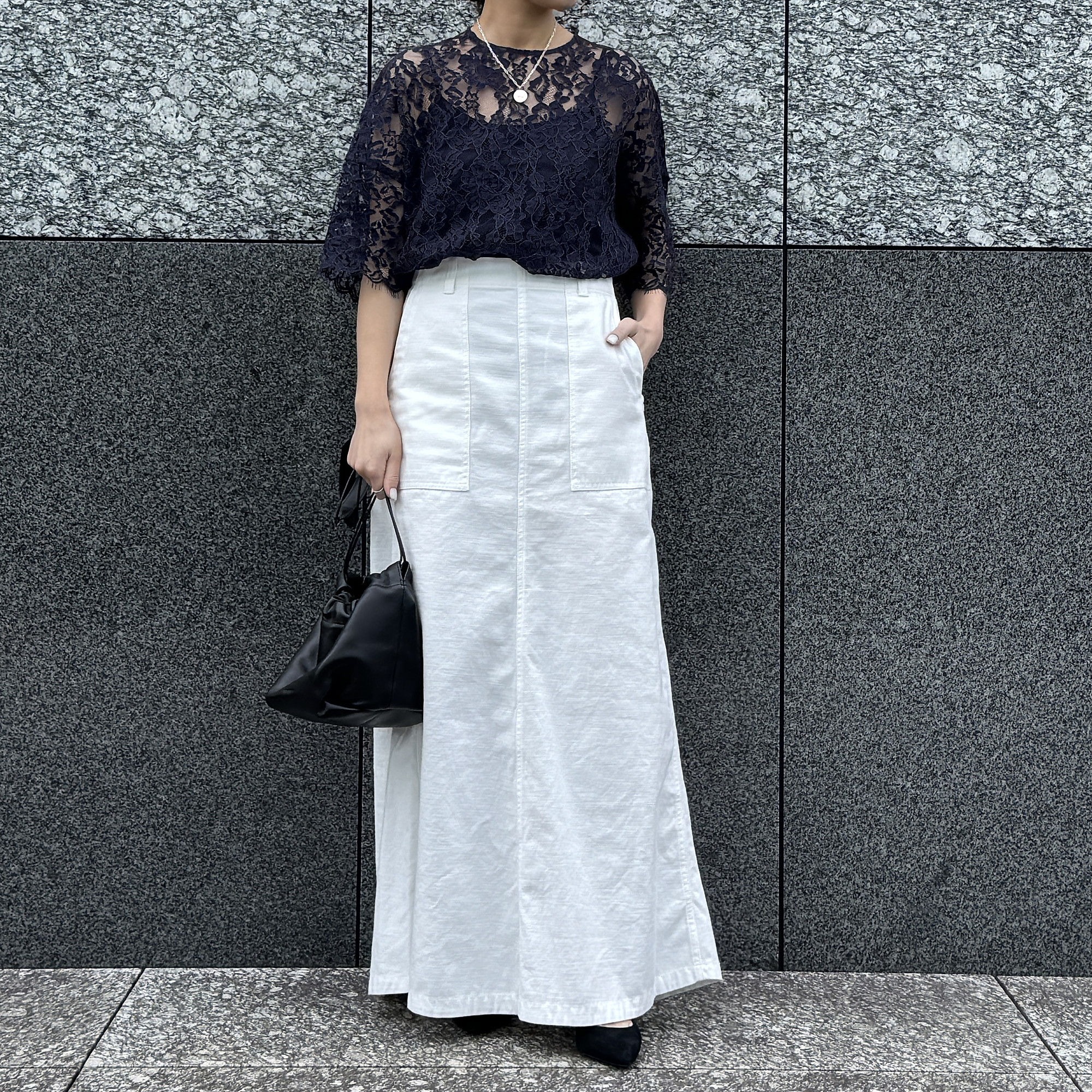 【50代夏トップス】甘すぎない“大人のレース”が上品！装い華やぐエクラ別注レーストップス