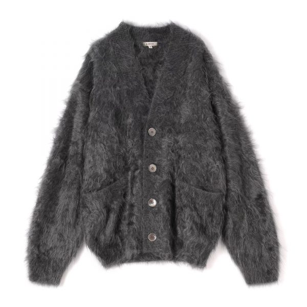 BLAMINKカシミヤファー7GVネックカーディガン￥165,000