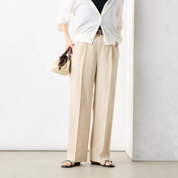 NOLLEY’S【PR林☆別注カラーあり】ウォッシャブルツイルストレッチ愛されワイドパンツ￥16,500