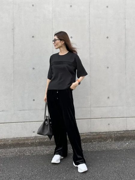 【エクラ 華組　梁瀬理砂さん】『E by eclat 』のシアーピンタックTブラウスを着回ししてみました