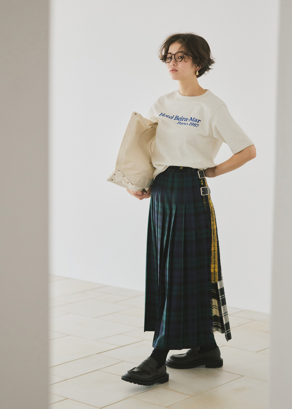 【O’Neil Of Dublin】 脱ほっこり！ モードなキルトスカートで秋デビュー  | GOOD THINGS Vol.76