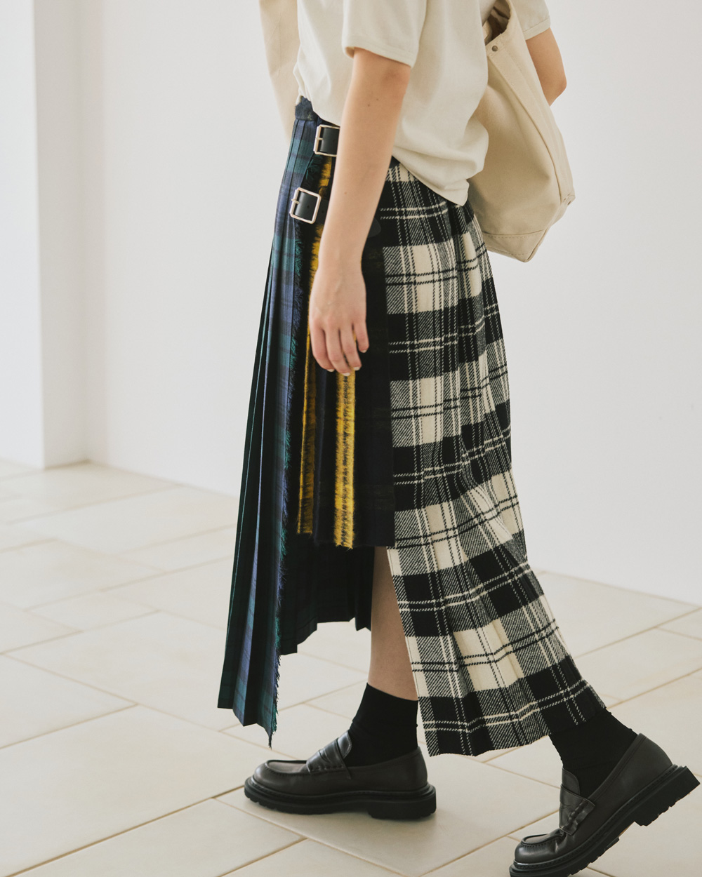 【O’Neil Of Dublin】 脱ほっこり！ モードなキルトスカートで秋デビュー  | GOOD THINGS Vol.76