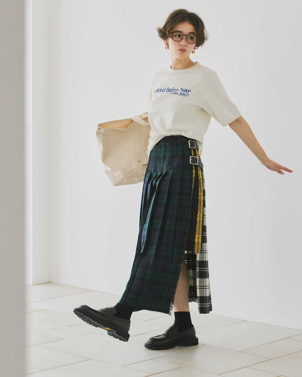 【O’Neil Of Dublin】 脱ほっこり！ モードなキルトスカートで秋デビュー  | GOOD THINGS Vol.76