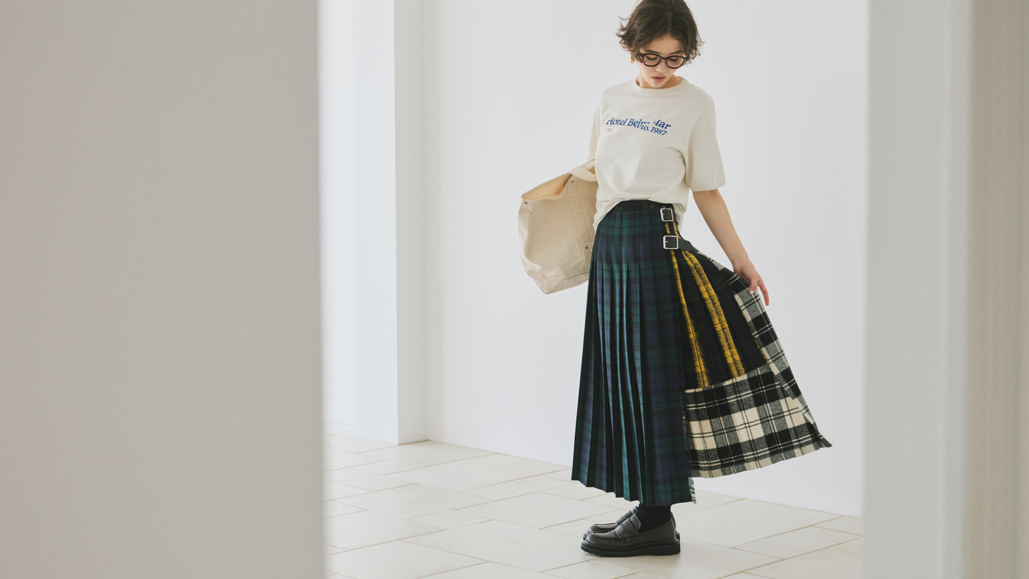 【O’Neil Of Dublin】 脱ほっこり！ モードなキルトスカートで秋デビュー  | GOOD THINGS Vol.76