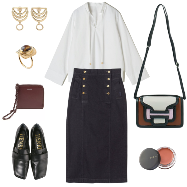 【50代 週末コーデ】白トップスで爽やかに映える、秋のマリンスタイル＃Jマダムのおしゃれ