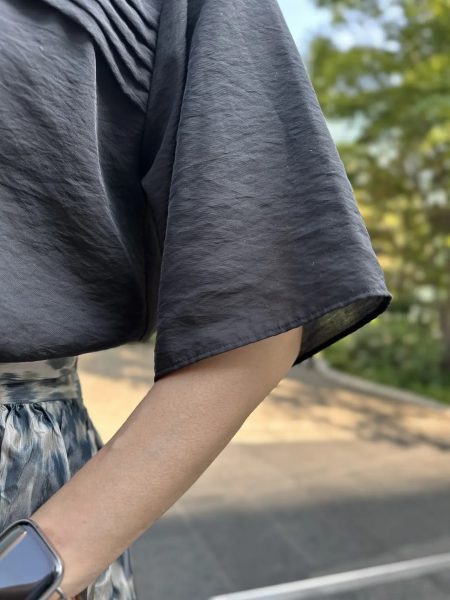 【エクラ 華組　梁瀬理砂さん】『E by eclat 』のシアーピンタックTブラウスを着回ししてみました