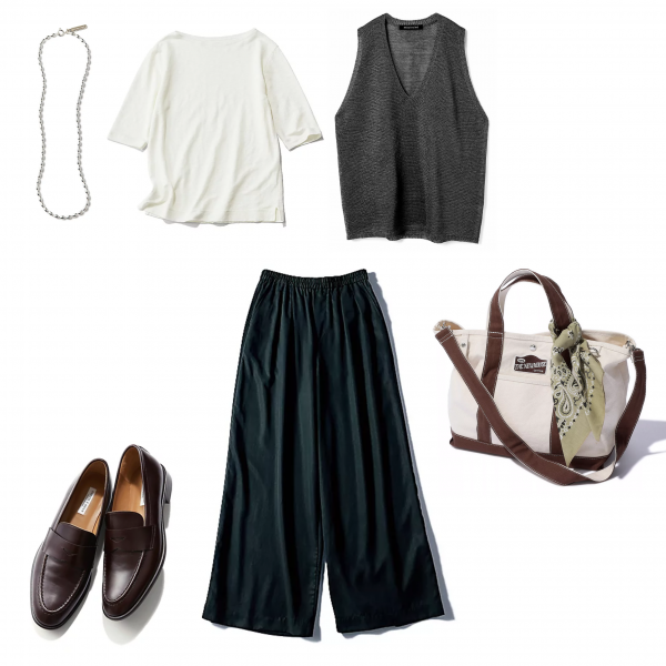 【着比べ＆コーディネートをご紹介！】晩夏＆初秋に頼れる 落ち感セミワイドパンツの魅力を徹底解説 #40代・50代コーデ#LEEマルシェ#12closet