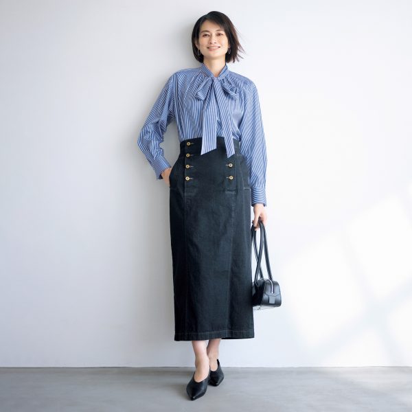 éclat premium認定大人のエッセンシャルアイテム -vol.36- BONNY WOVENの デニムマリンスカート