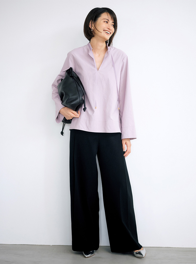 エクラプレミアム発！優美なセミワイドパンツ誕生 éclat2025年10月号特集