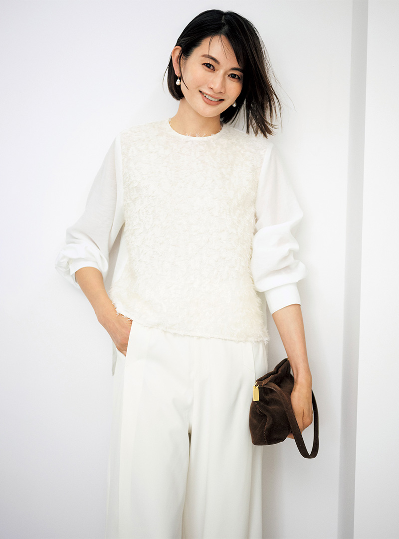 エクラプレミアム発！優美なセミワイドパンツ誕生 éclat2025年10月号特集