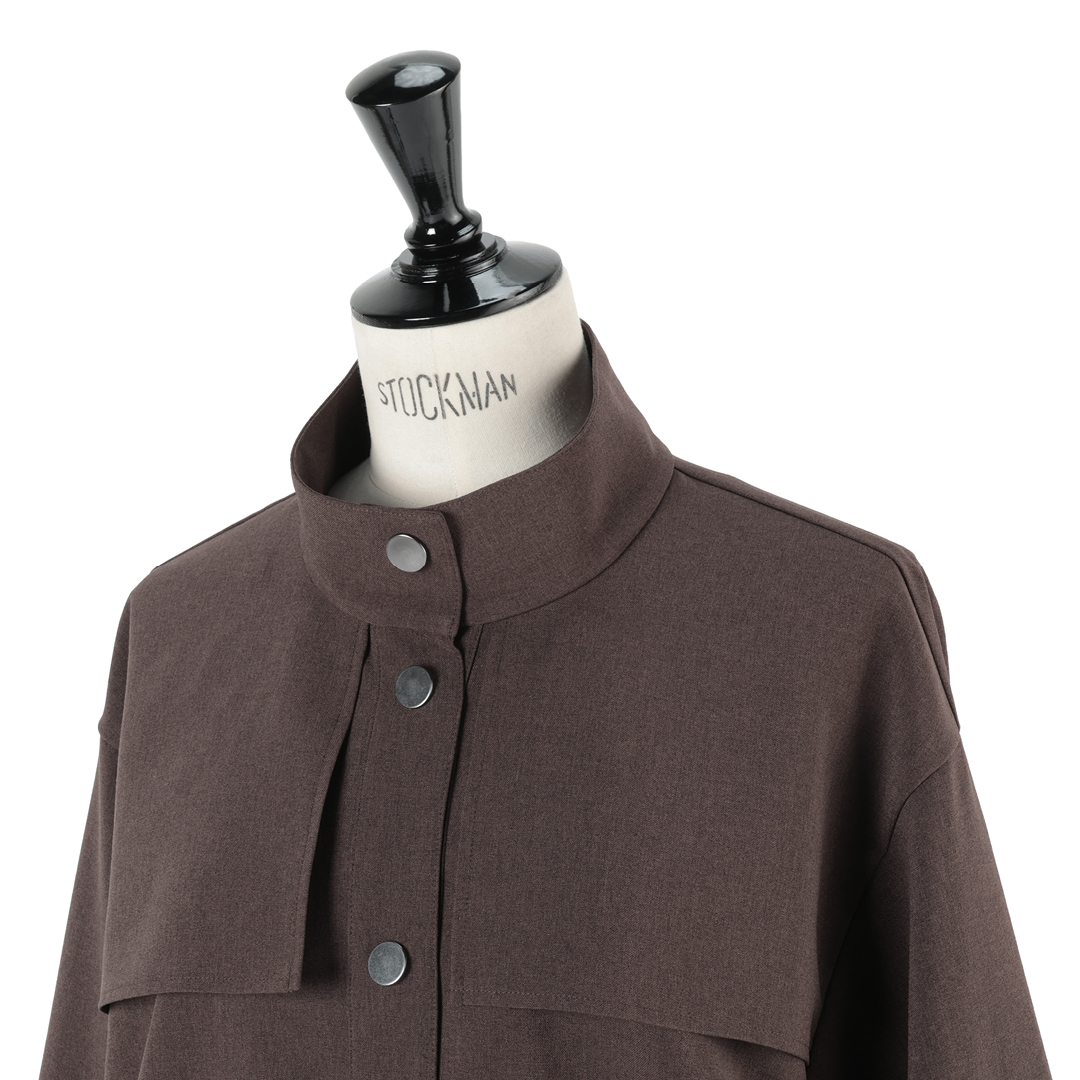 エムセブンデイズの【高垣麗子さんコラボ】スナップボタンブルゾンZOOM!